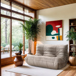 Relax 54.75" Velvet Upholstered Loveseat in Taupe