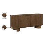 Caldra Oak Veneer And Solid Wood Sideboard/Buffet in Brown