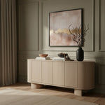 Caldra Oak Veneer And Solid Wood Sideboard/Buffet in Natural