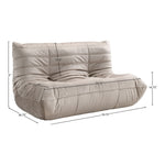 Relax 54.75" Velvet Upholstered Loveseat in Taupe