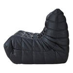 Relax 54.75" Vegan Leather Upholstered Loveseat in Black