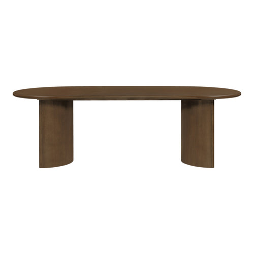 Caldra 94" Oak Veneer And Solid Wood Dining Table in Brown