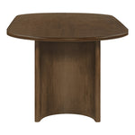 Caldra 94" Oak Veneer And Solid Wood Dining Table in Brown