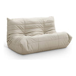Relax 54.75" Vegan Leather Upholstered Loveseat in Cream