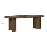 Caldra 94" Oak Veneer And Solid Wood Dining Table in Brown