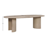 Caldra 94" Oak Veneer And Solid Wood Dining Table in Natural