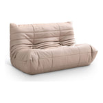 Relax 54.75" Vegan Leather Upholstered Loveseat in Tan