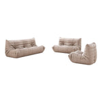 Relax 54.75" Vegan Leather Upholstered Loveseat in Tan