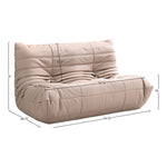 Relax 54.75" Vegan Leather Upholstered Loveseat in Tan