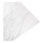Cameron 64" Marble Veneer Top And Steel Base Dining Table in White