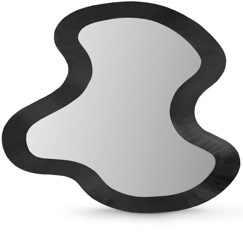 Oblique Iron Frame Mirror in Black