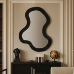 Oblique Iron Frame Mirror in Black