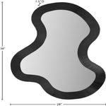 Oblique Iron Frame Mirror in Black