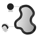 Oblique Iron Frame Mirror in Black