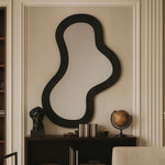 Oblique Iron Frame Mirror in Black