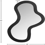 Oblique Iron Frame Mirror in Black