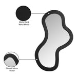 Oblique Iron Frame Mirror in Black