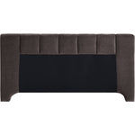 Camila Chenille Fabric Upholstered King Bed (3 Boxes) in Brown