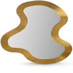 Oblique Iron Frame Mirror in Gold