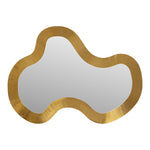 Oblique Iron Frame Mirror in Gold