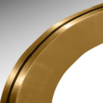 Oblique Iron Frame Mirror in Gold