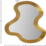 Oblique Iron Frame Mirror in Gold