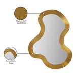 Oblique Iron Frame Mirror in Gold