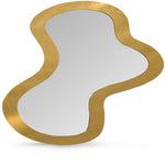 Oblique Iron Frame Mirror in Gold