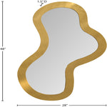 Oblique Iron Frame Mirror in Gold