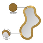 Oblique Iron Frame Mirror in Gold