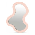 Oblique Iron Frame Mirror in Pink
