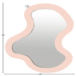 Oblique Iron Frame Mirror in Pink