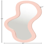 Oblique Iron Frame Mirror in Pink