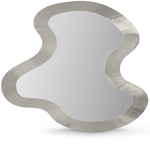 Oblique Iron Frame Mirror in Silver