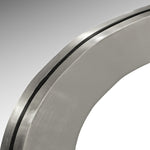 Oblique Iron Frame Mirror in Silver