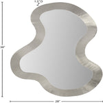 Oblique Iron Frame Mirror in Silver