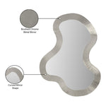 Oblique Iron Frame Mirror in Silver