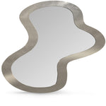 Oblique Iron Frame Mirror in Silver
