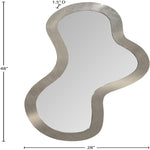 Oblique Iron Frame Mirror in Silver
