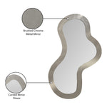 Oblique Iron Frame Mirror in Silver