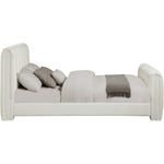 Camila Chenille Fabric Upholstered Queen Bed (3 Boxes) in Cream