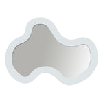 Oblique Iron Frame Mirror in White