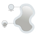 Oblique Iron Frame Mirror in White