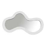 Oblique Iron Frame Mirror in White