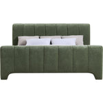 Camila Chenille Fabric Upholstered Queen Bed (3 Boxes) in Green