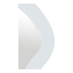 Oblique Iron Frame Mirror in White