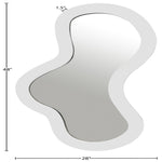 Oblique Iron Frame Mirror in White