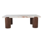 Campania Marble And Oak Wood Coffee Table in Cream