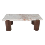 Campania Marble And Oak Wood Coffee Table in Cream