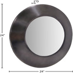 Sphere Iron Frame Mirror in Black